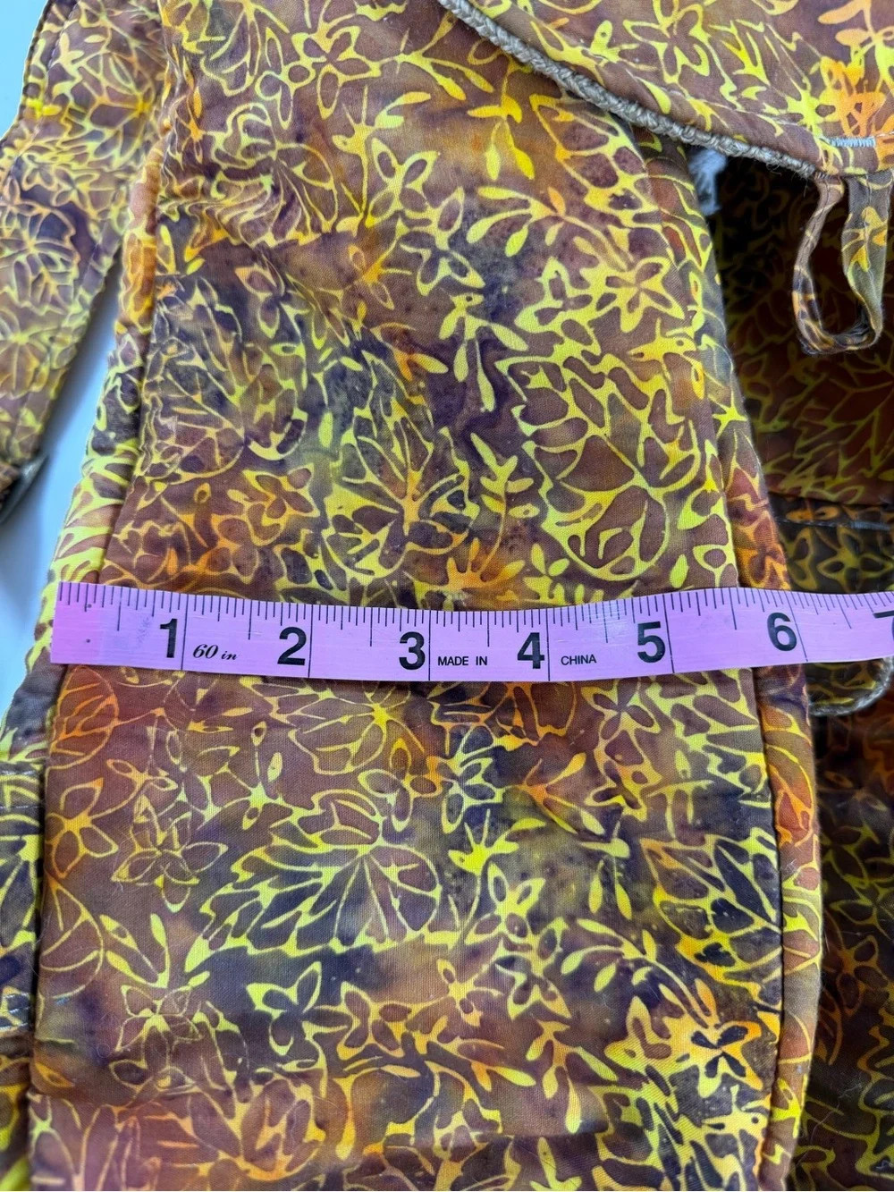 Taaluma Batik Backpack‎ Boho Cottagecore Travel Daypack Brown Floral